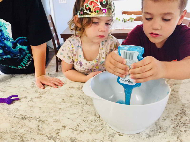 Make easy monster slime with the kids! Ready to play with in minutes.