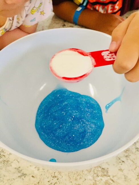 Make easy monster slime with the kids! Ready to play with in minutes.