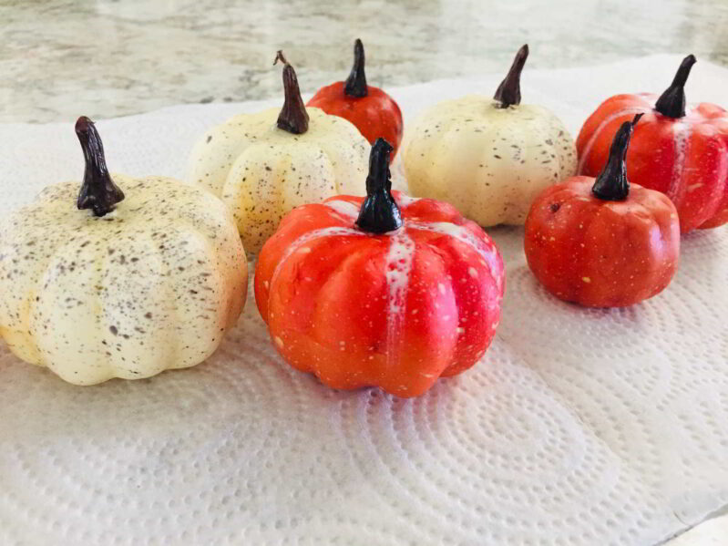 Make these simple painted rainbow pumpkins. It's the perfect Fall craft idea!