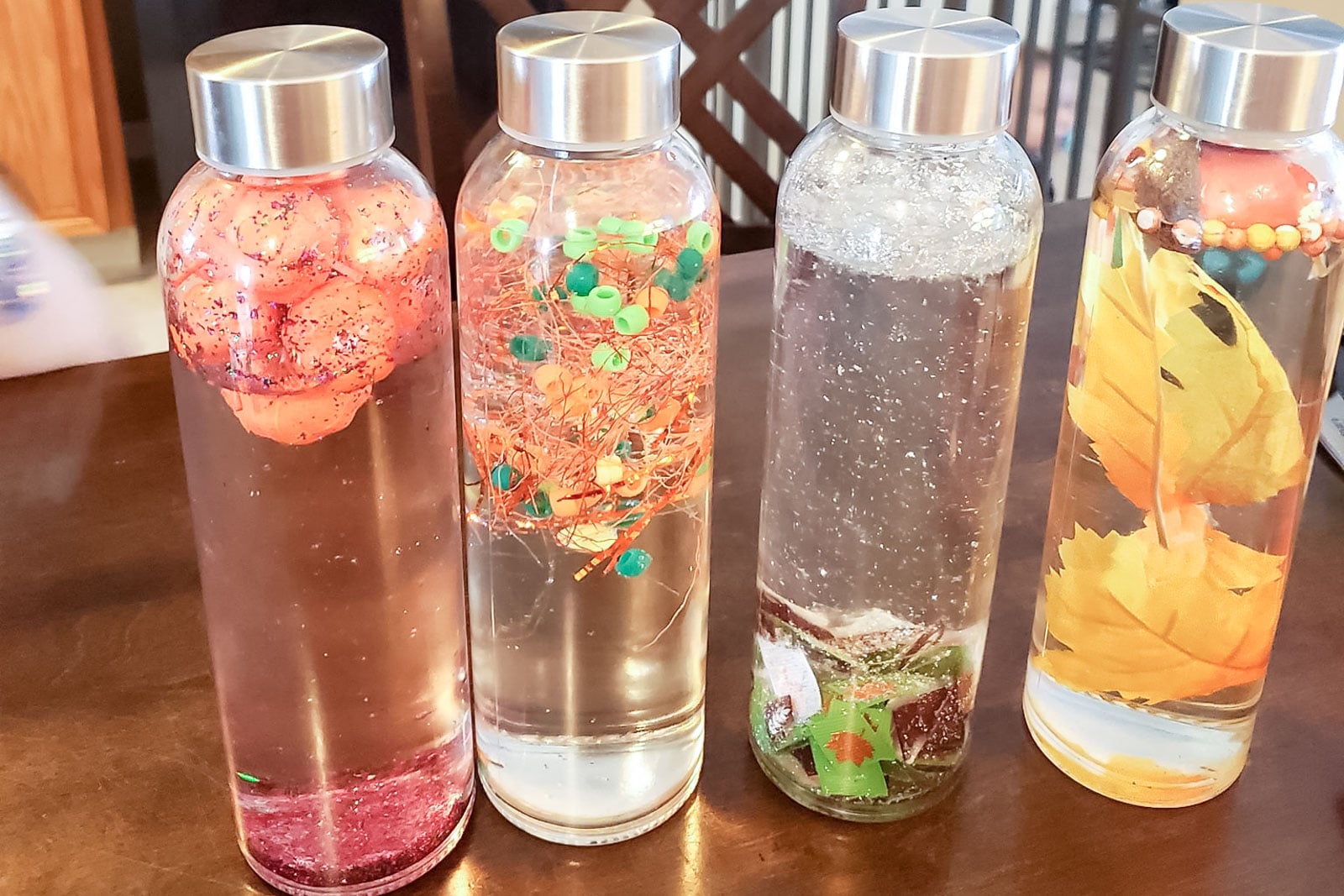 Fall Sensory Bottles are Quick and Easy for Kids to Make - HOAWG