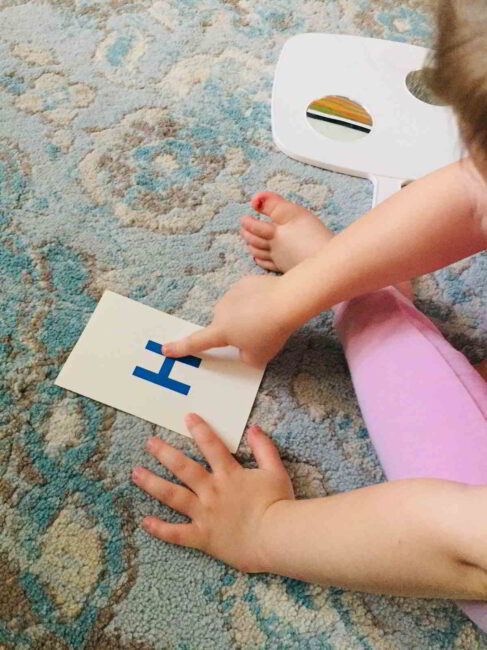 Teaching your child letters and letter sounds? Try this fun letter sounds activity to practice with a mirror!