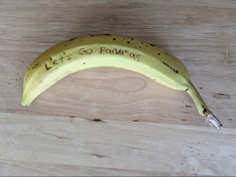 Banana Science Experiment for Secret Messages