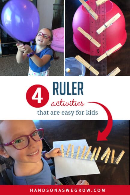 We've put together 4 super simple no-prep activities for kids using a ruler!