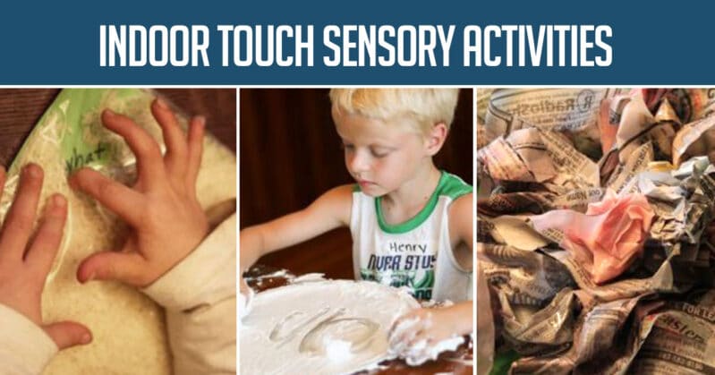 Here is an extensive list of indoor sensory activities for preschoolers and toddlers. Try one on your next rainy or snow day.