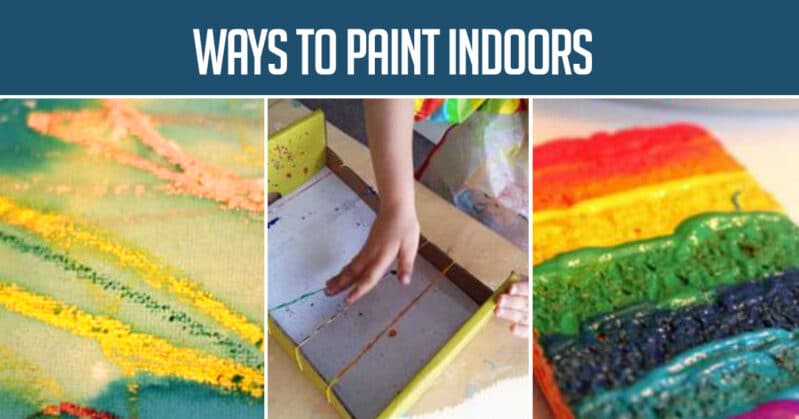 A big list of arts and craft projects to do with your toddler or preschooler on a cold or rainy day.