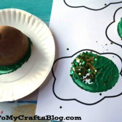 Potato Stamped Green Eggs - Glued to my Crafts