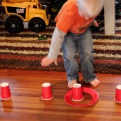 Paper Plate Ring Toss Learning Game