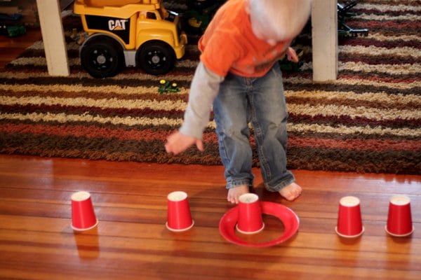 Paper Plate Ring Toss Learning Game