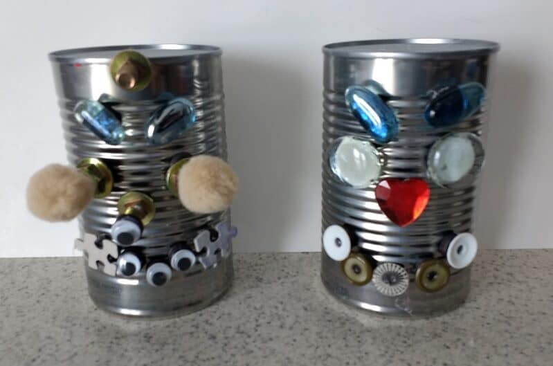 easy magnetic tin can robot for kids