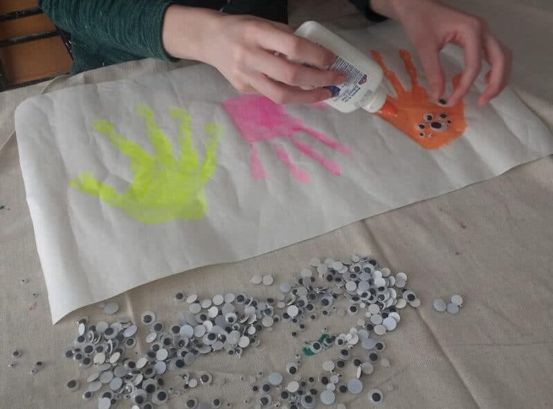 Be creative and add googly eyes to make monsters! How many eyes will your monster have?