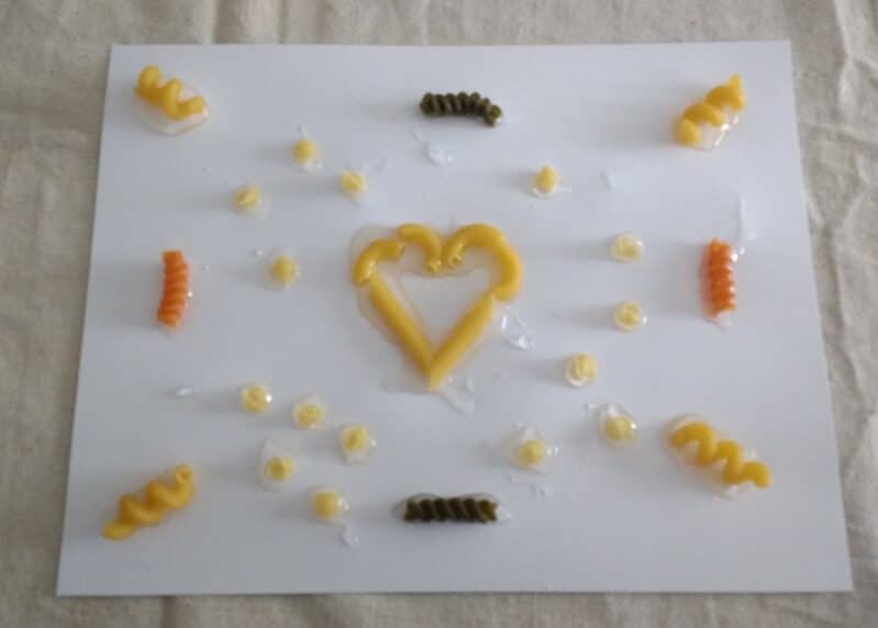 Pasta is one of those items in your pantry that are simply versatile! Try out these super simple ideas for pasta art with your kids at home!