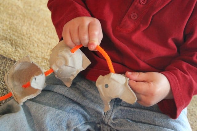Pipe Cleaner Train for Fine Motor Practice