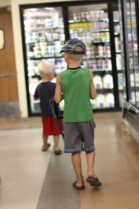 A grocery store scavenger hunt that's visual for non-readers