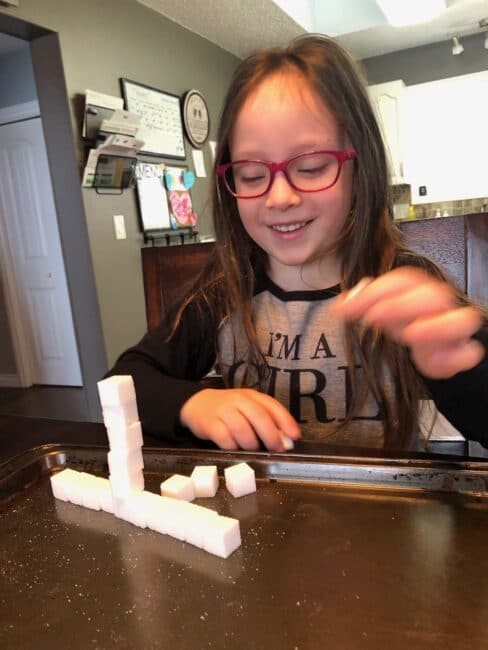 Grab a box of sugar cubes and get creative with these simple activities for kids. Fun from building towers to rainbow colored sugar cubes.