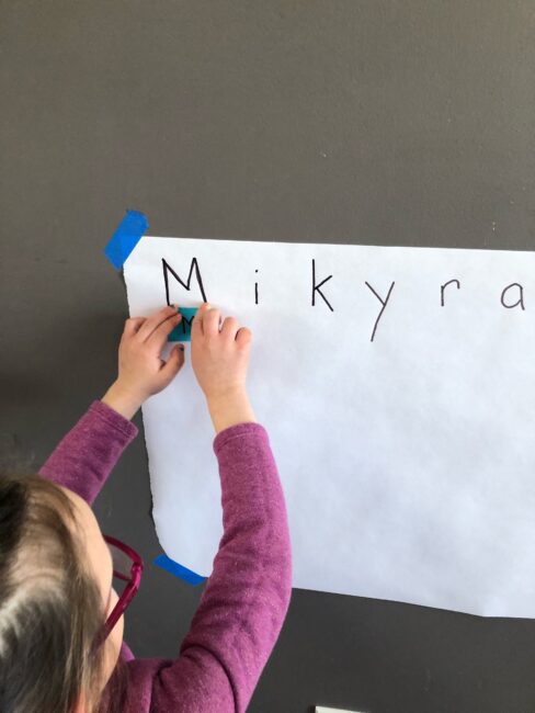 Get kids dancing with a fun musical game to learn to spell your name for preschoolers that's easy to prep and uses household supplies.