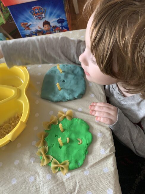 Teach kids about family with this super fun and simple play dough and pasta portraits activity that’s perfect for toddlers and preschoolers.