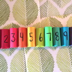 Toilet Paper Roll Number Chain Craft