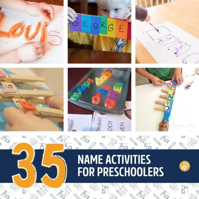 Get your child excited about writing with 35 fun name recognition activities perfect for preschoolers! These are easy to make and do together.