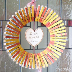 Clothespin Thankful Wreath - Chica and Jo
