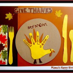 Gratitude Turkey Placemat - Mamas Happy Hive