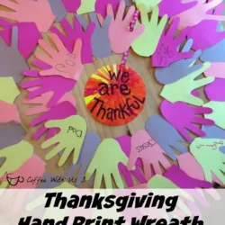 Handprint Thankful Wreath - Coffew With Us 3