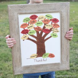 Painted Thankful Tree - Frugal Fun 4 Boys