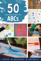 50 Alphabet activities for preschoolers