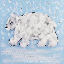 Cotton Ball Polar Bear Printable - Fireflies and Mudpies