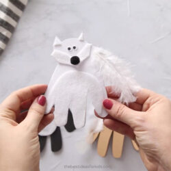 Felt Handprint Arctic Fox - The Best Ideas for Kids