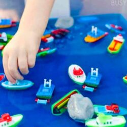 Gelatin Boat Sensory Bin - Busy Toddler