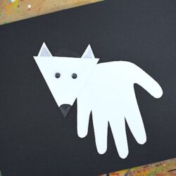 Handprint Arctic Fox - Our Kid Things
