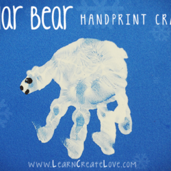 Handprint Polar Bear - Learn Create Love