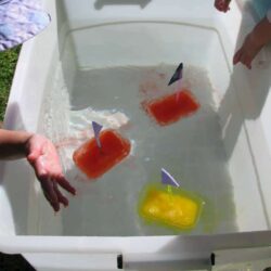 Ice Boat Sensory Bin - Learning 4 Kids
