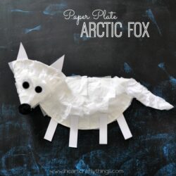 Paper Plate Arctic Fox - I Heart Crafty Things