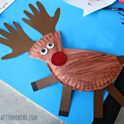 Paper Plate Handprint Reindeer - Crafty Morning