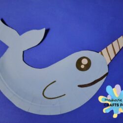 Paper Plate Narwhal - The Madhouse Mummy