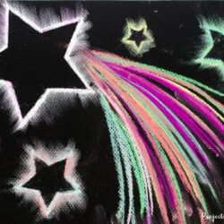 Pastel Shooting Star - Projects With Kids