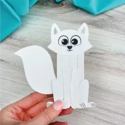 Popsicle Stick Template Arctic Fox - Simple Everyday Mom