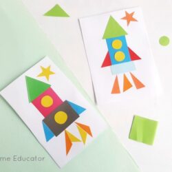 Shape Rocket Ships - Stay At Home Educator