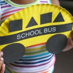 Shapes Paper Plate Bus - Honey and Lime