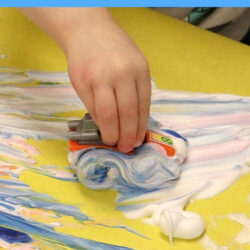 Shaving Cream Road - Teaching 2 and 3 Year Olds