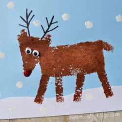 Sponge Painted Reindeer - I Heart Crafty Things