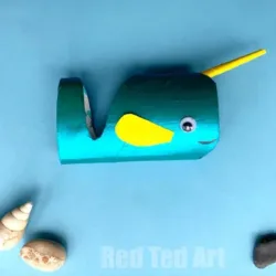 Toilet Paper Roll Narwhal - Red Ted Art
