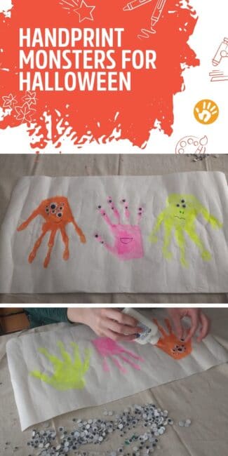 These handprint monsters for Halloween are all about the creation process (monsters can be anything!), and the product of it ends up adorable too!