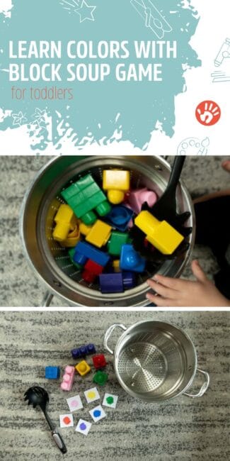 Can you find all the colored block ingredients to make this Block Soup recipe? A fun tasty learning colors game for toddlers to learn to recognize their colors.