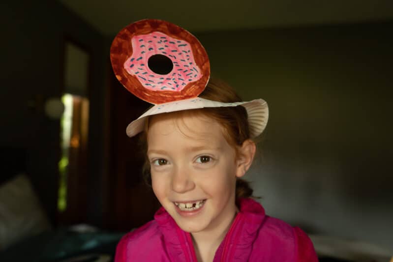 A Donut hat!? You never know what ideas your kids are going to come up with when you give them creative freedom!