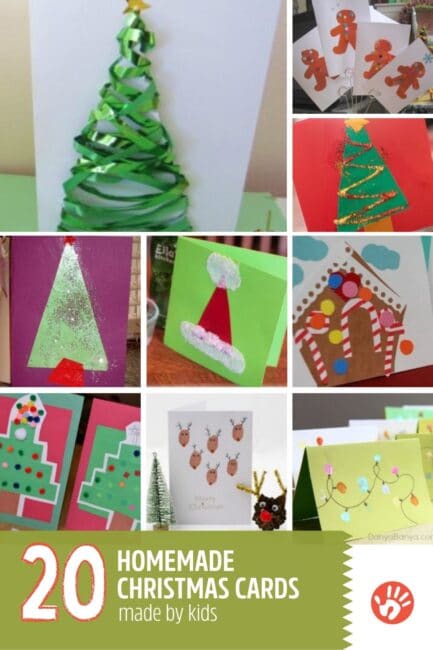 Make unique and simple DIY Christmas cards with your toddlers and preschoolers this holiday season with these fun ideas using household supplies.