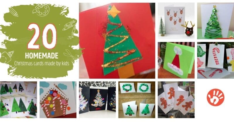 Create a few homemade Christmas cards with your young kids this year with these ideas that are so simple you can make them with 3 year olds.