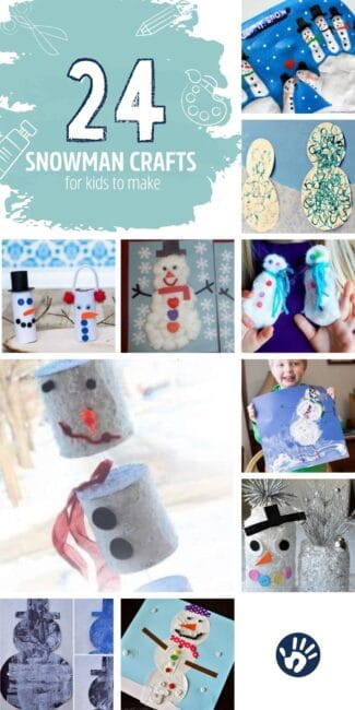 24 simple snowman crafts for toddlers and preschoolers to make at home using supplies you already have. Perfect activity for when your stuck inside on a snow day!