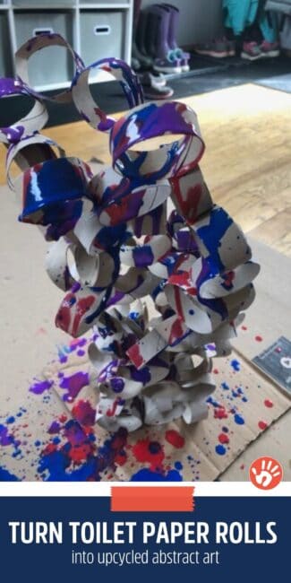 Your preschoolers (and older kids) will love turning toilet paper rolls, glue and paint into abstract art sculptures with this simple activty.